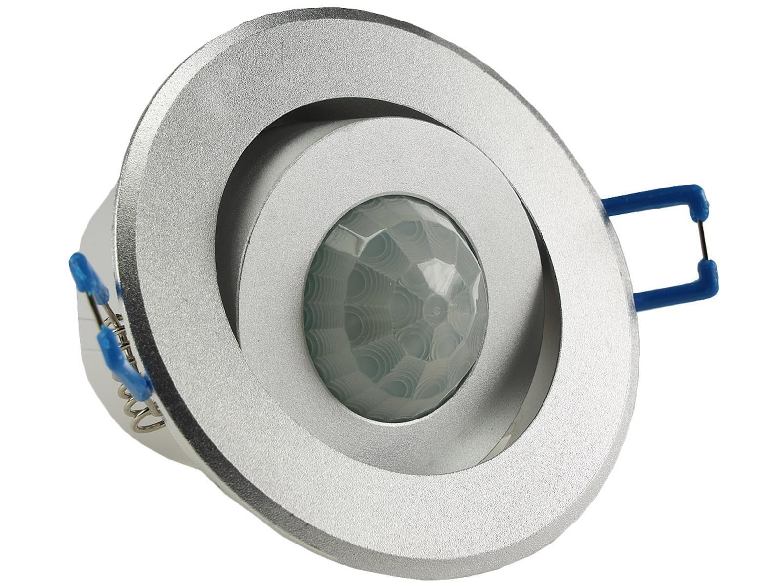 Decken-Einbau-Bewegungsmelder 360° AluPIR Sensor, 6m, schwenkbar, silber