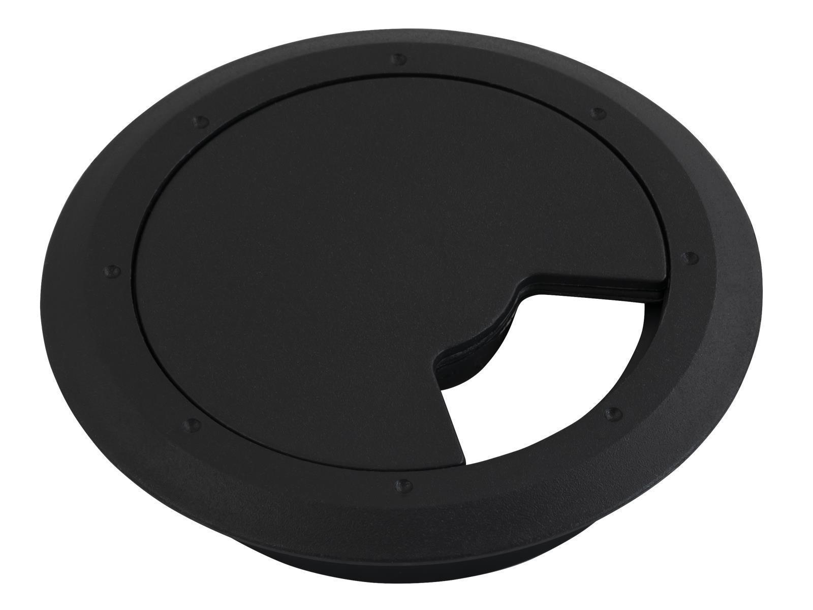 Kabeldurchführung McPower ''WB-01'' aus Kunststoff, schwarz, Ø76mm