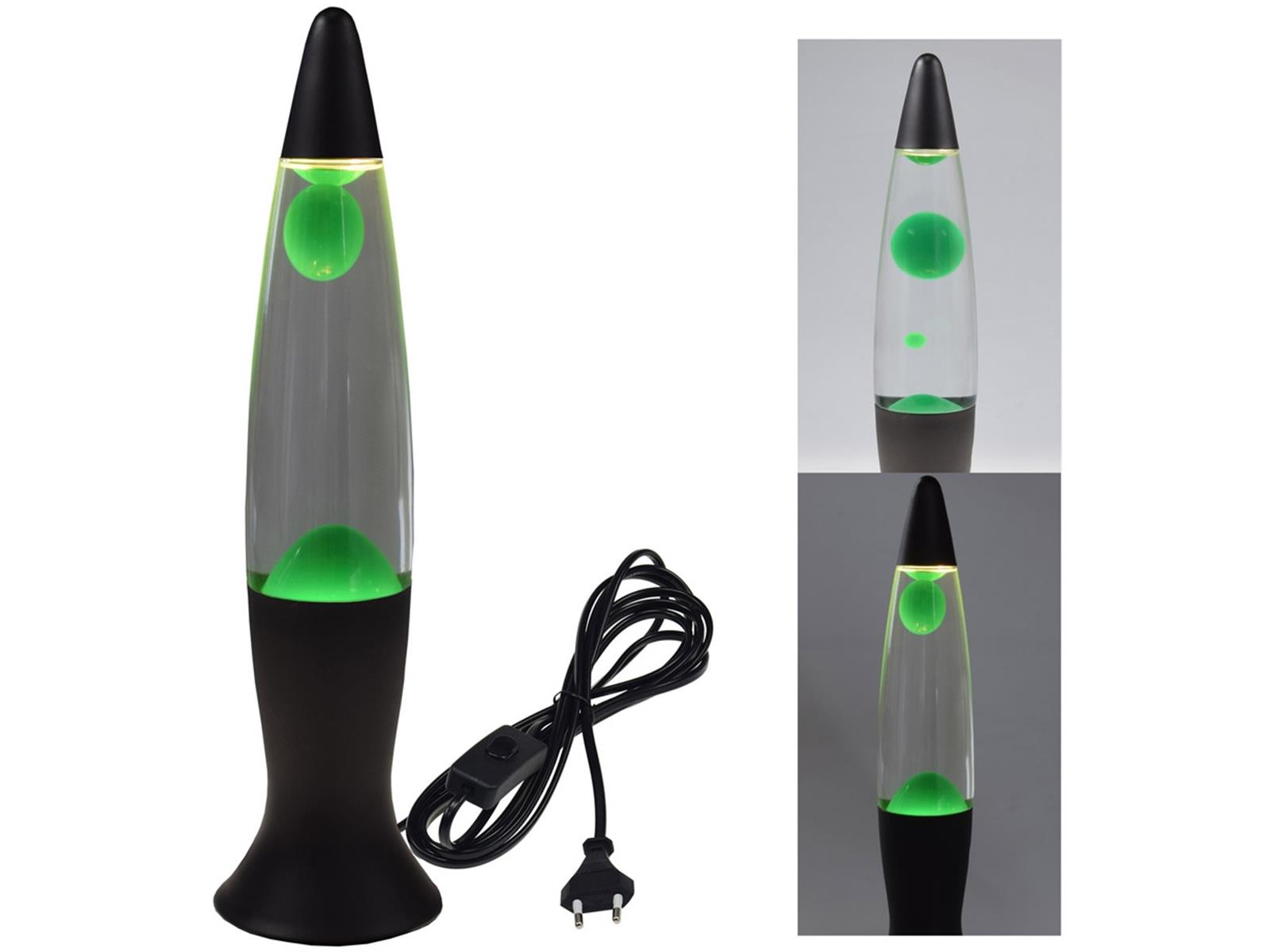 Lavalampe "CTL-BLEEN" 40cmWasser: Klar, Wachs: Grün, Body: Schwarz