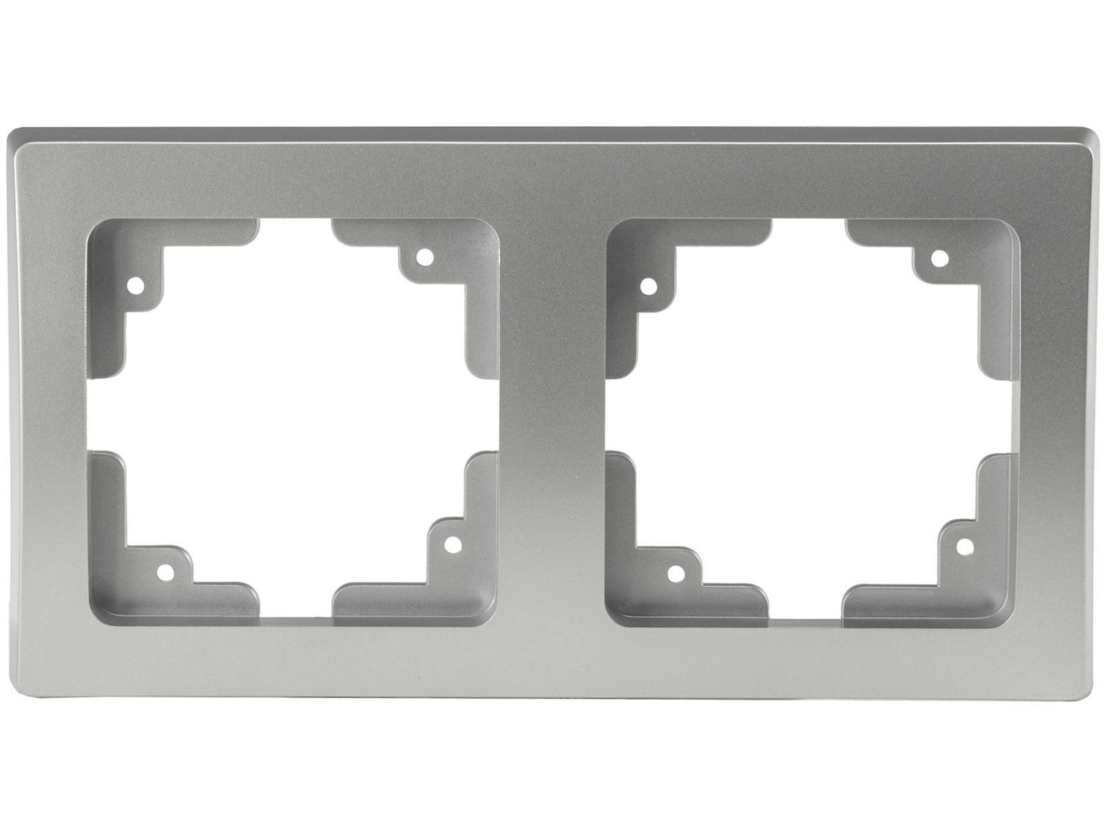 DELPHI 2-fach Rahmen, silber