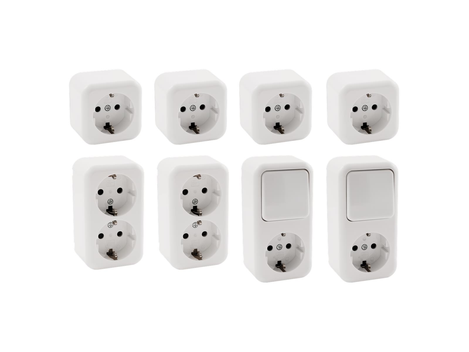 Aufputz-Set McPower ''Finery Keller'', 8-teilig, weiß