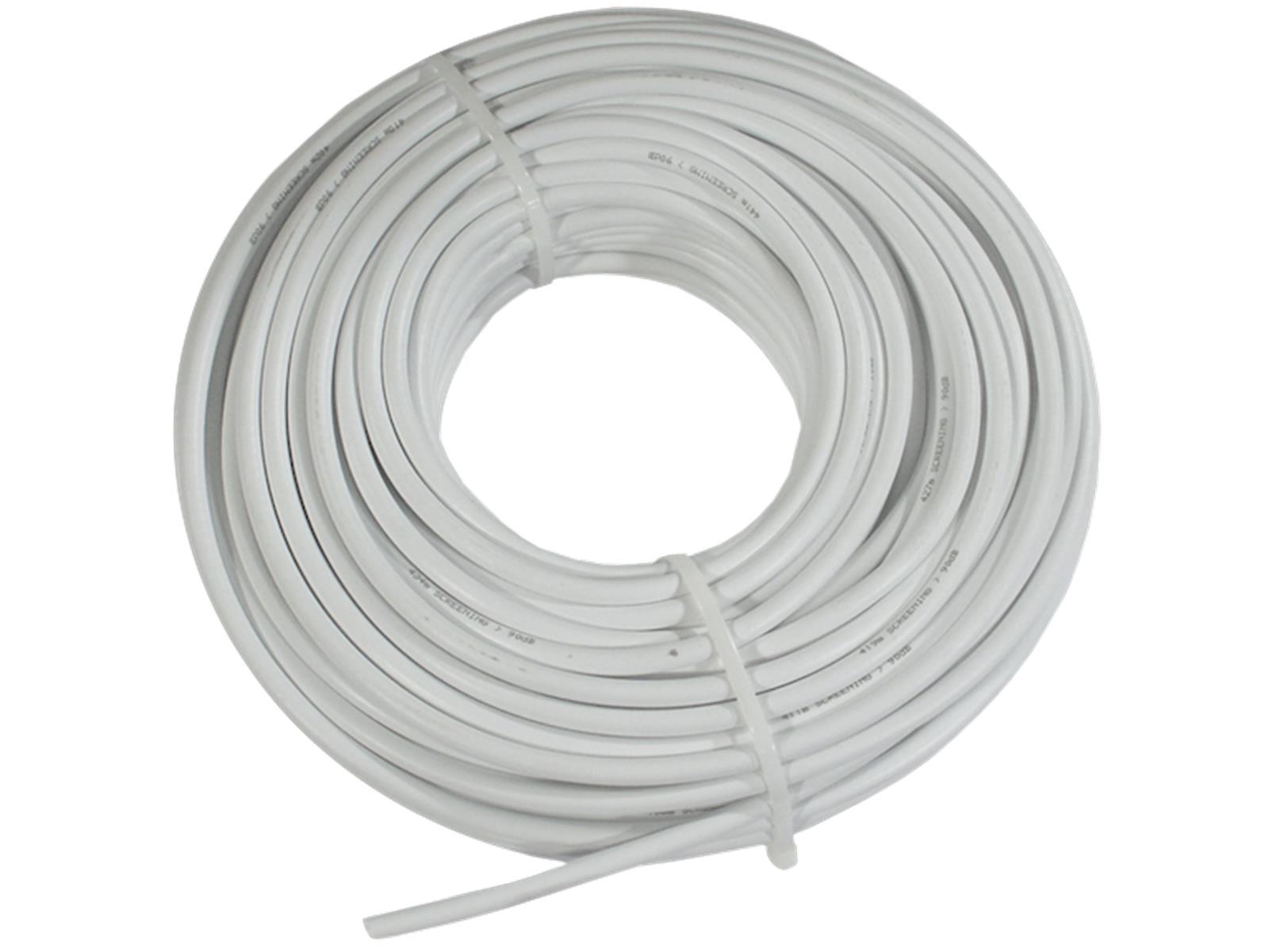 Koax-Kabelring 75 Ohm Länge 50m, 4-fache Schirmung