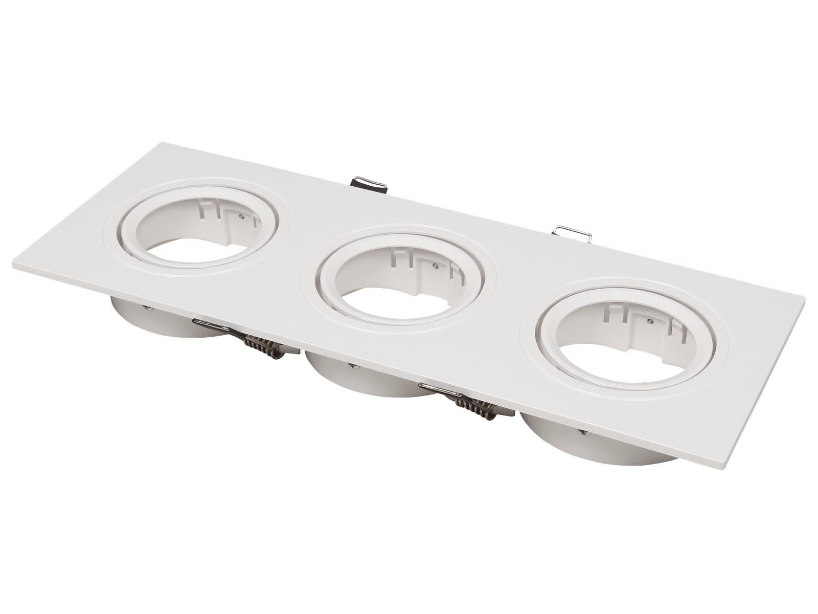 Einbaurahmen McShine ''DL-483'' eckig, 3-fach, 253x93mm, schwenkbar, weiß