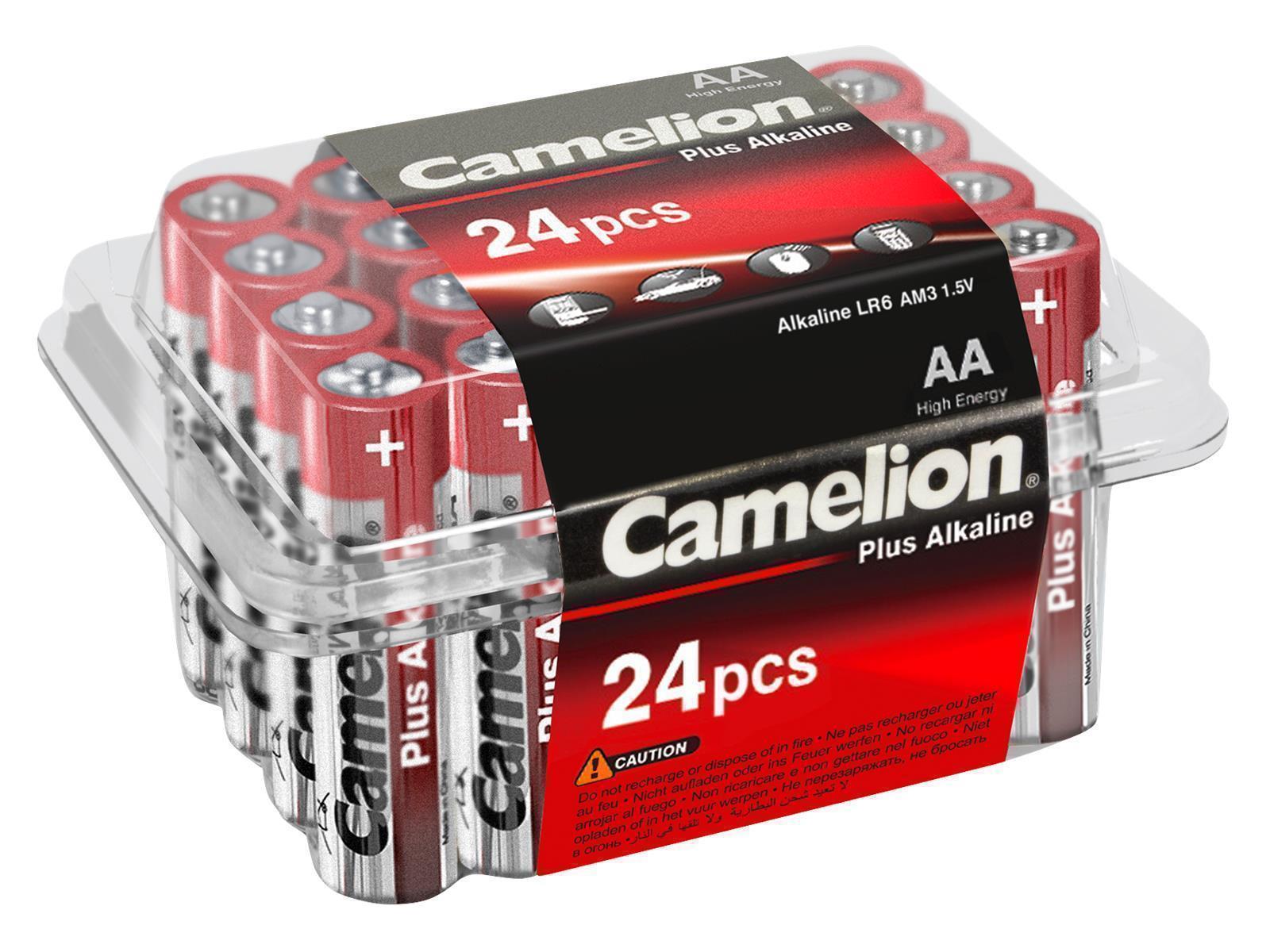 Mignon-Batterie CAMELION Plus Alkaline, 1,5 V, Typ AA/LR6, 24er-Haushaltspack