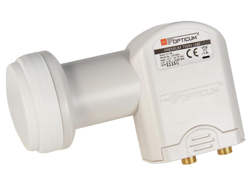 Twin LNB Opticum LTP-04H für 2 Teilnehmer, HDTV-fähig, 0,3dB