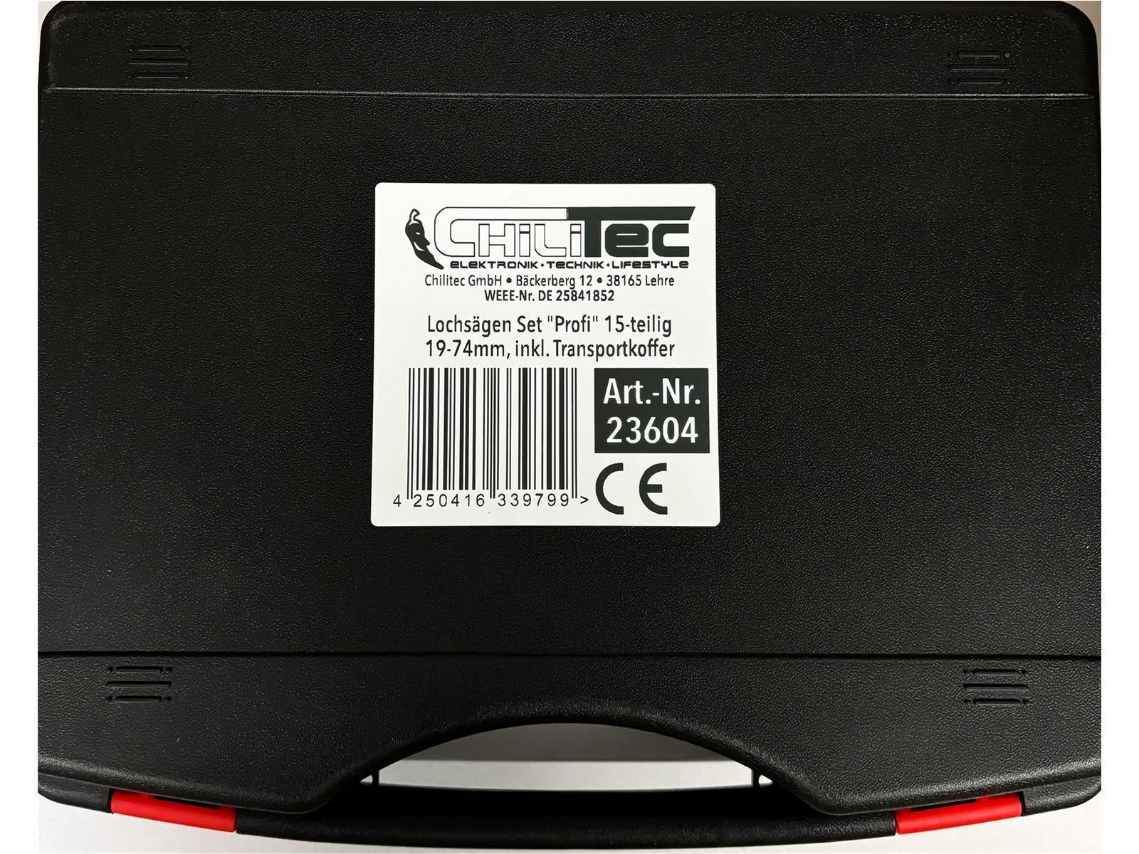 Lochsägen Set "Profi" 15-teilig 19-74mm, inkl. Transportkoffer