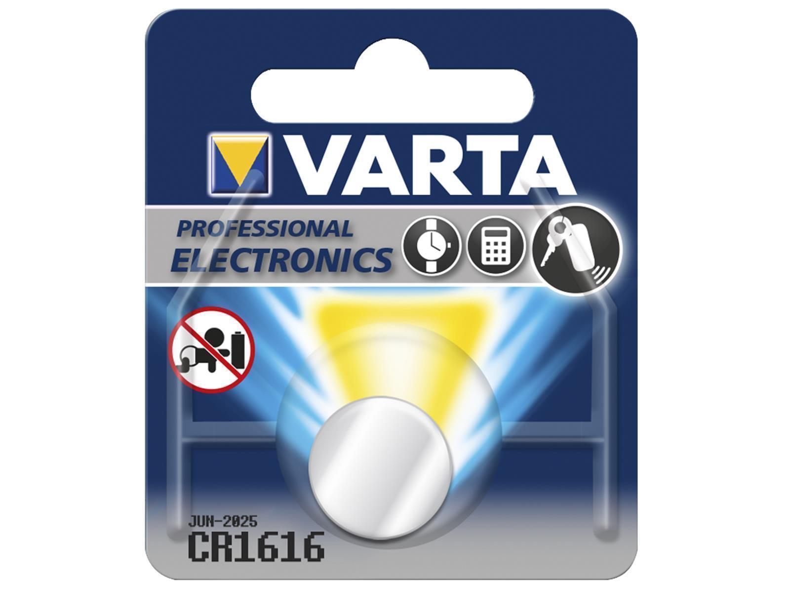 Lithium-Knopfzelle VARTA CR 1616, 55mAh, 3V 1er-Blister