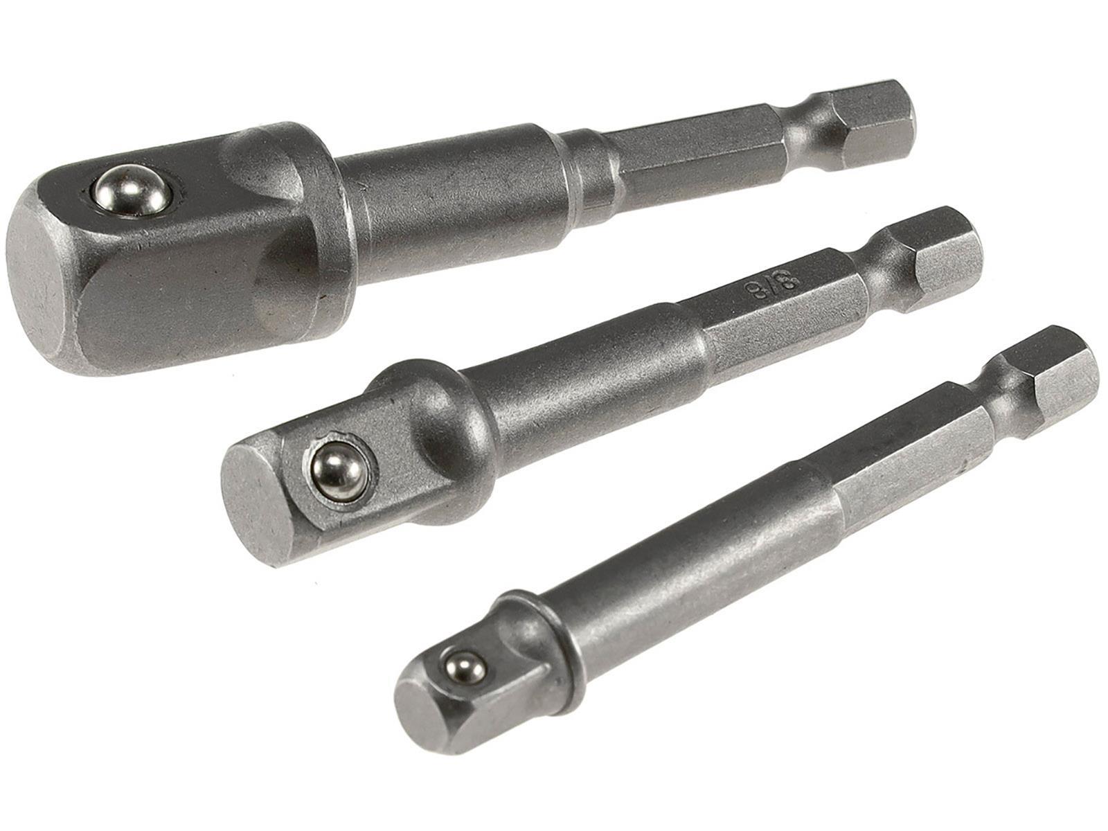 Bitaufnahme-Adaptersetvon Sechskant auf 1/4", 3/8", 1/2"