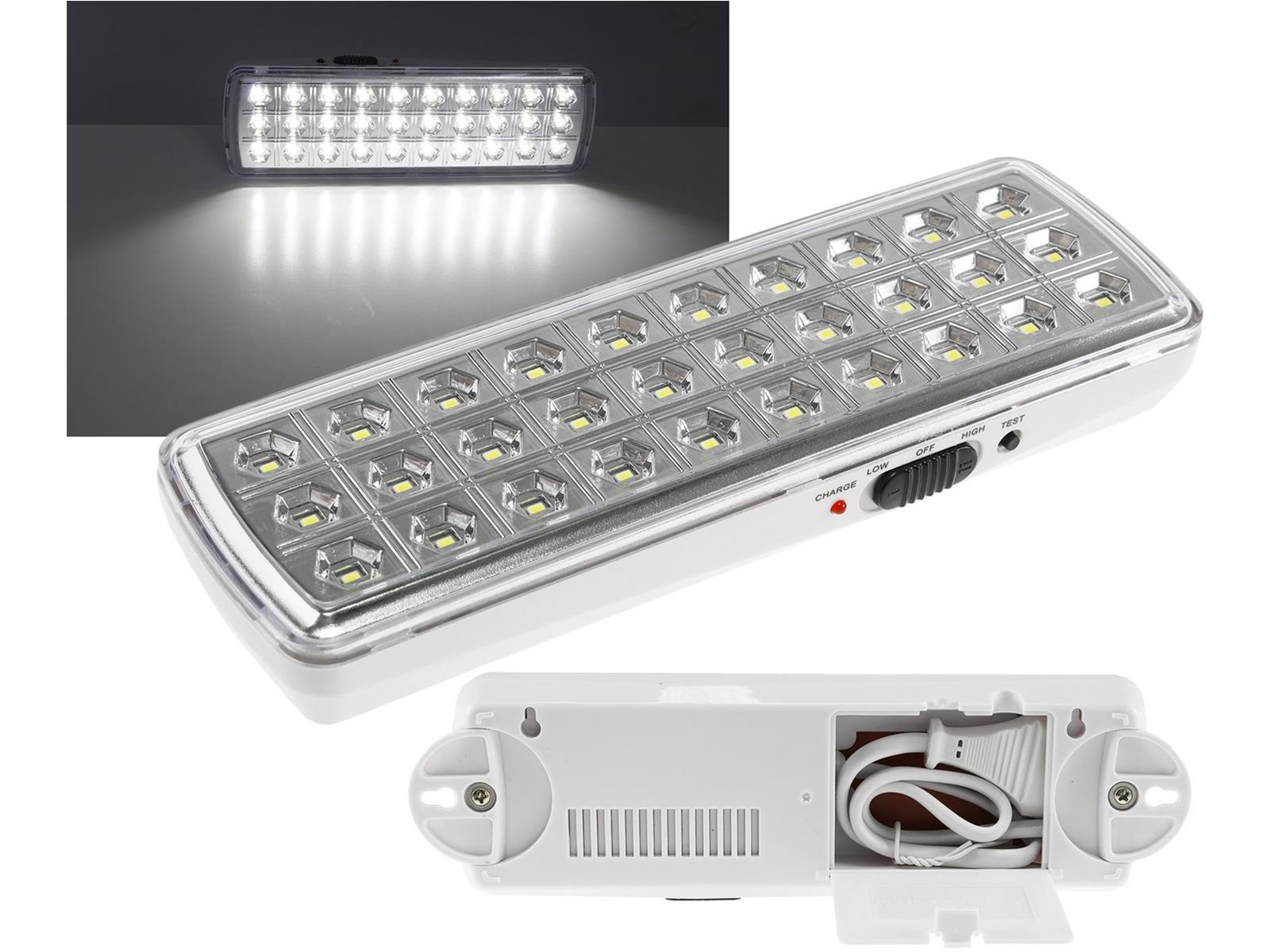LED Notleuchte "CTNL-30 SMD" 205x65x30mmLithium Akku 3,7V/1200mAh, nur 2W