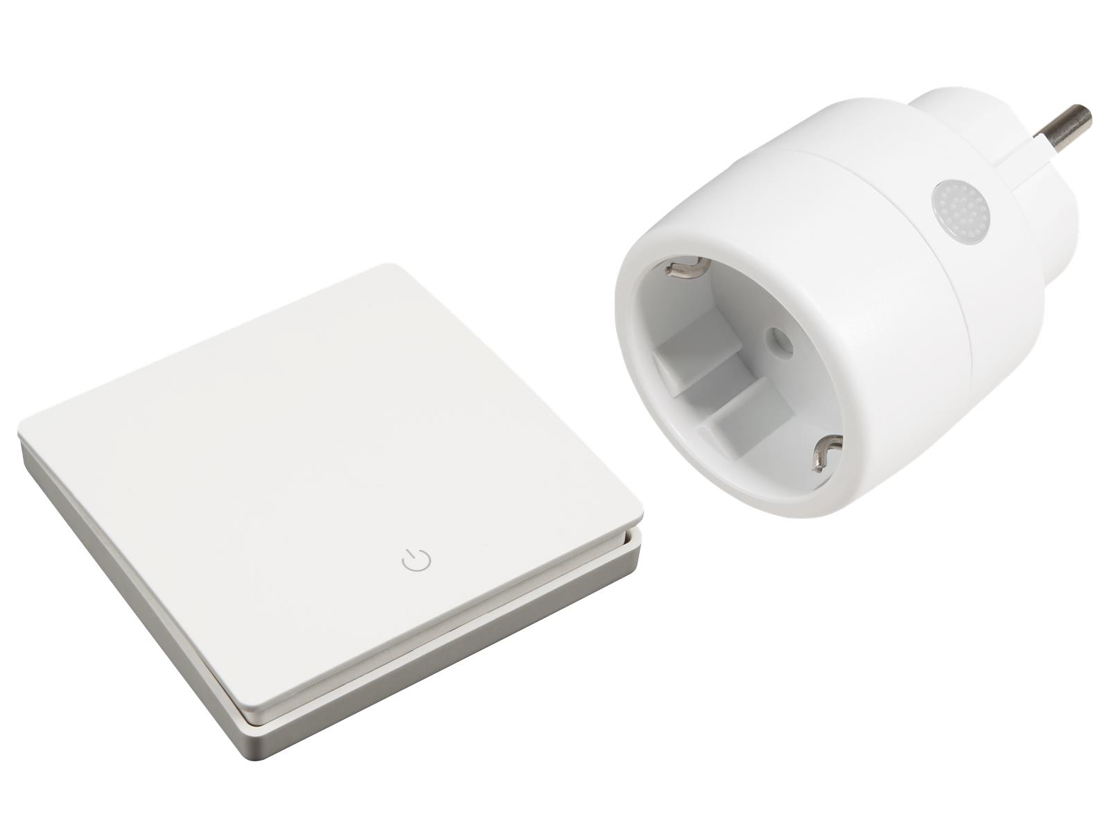 Funk-Schalter Set McPower ''Kinetic'' Steckdose + Wandtaster, max. 2000W