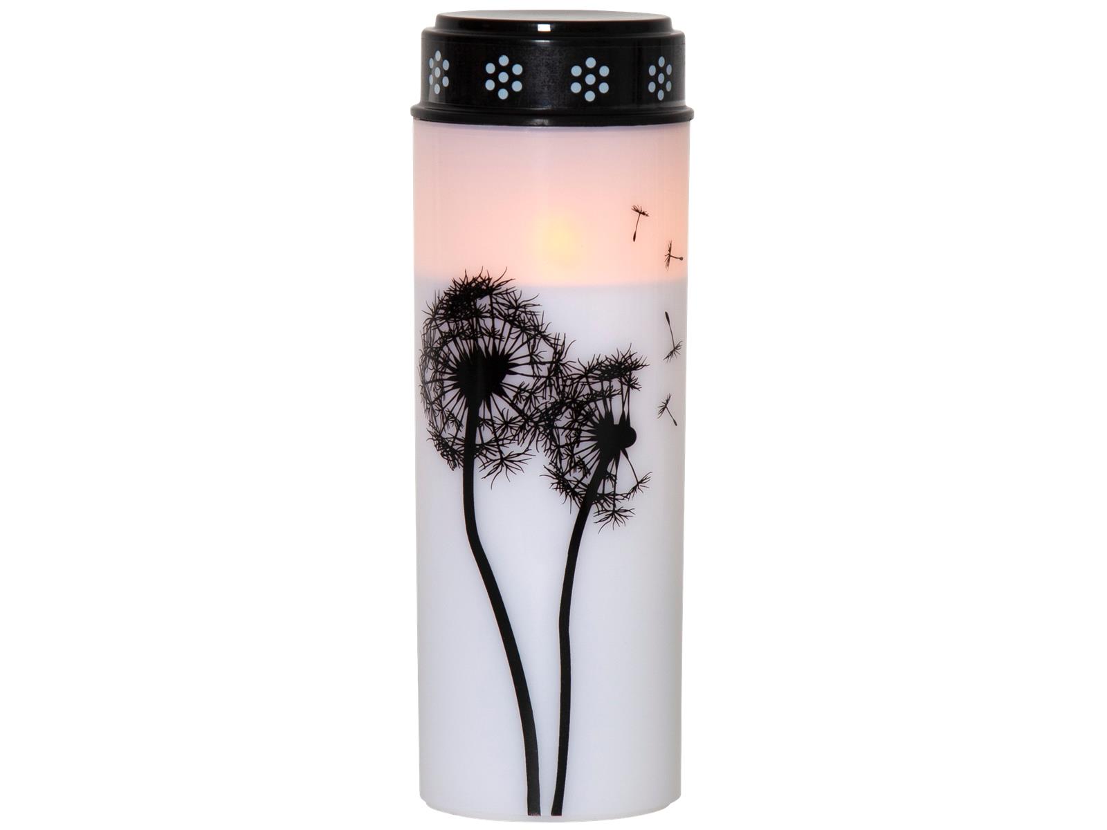 LED-Grablicht ''Dandelion'', weiß mit Pusteblumenmotiv, warmweiß, 21x7cm, outdoor