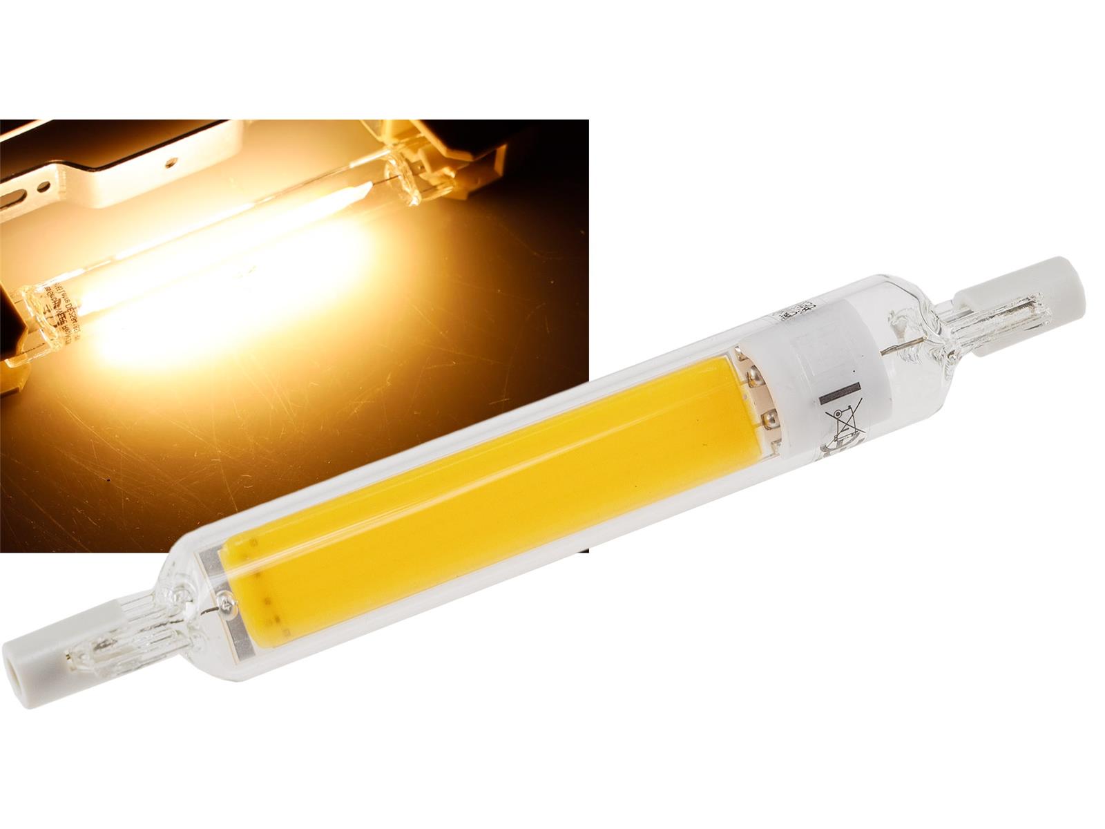 LED Strahler 8W R7s "RS118 COB8"360°, 3000k, 920lm, 118mm, warmweiß