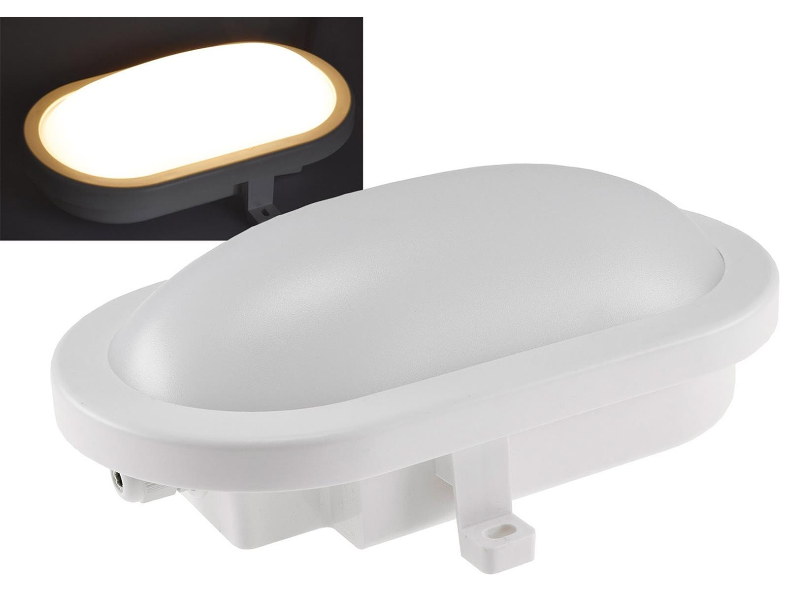 LED Oval-Armatur "FRL-O 12" IP44Feuchtraum-Leuchte, 12W, 960lm, 3000K
