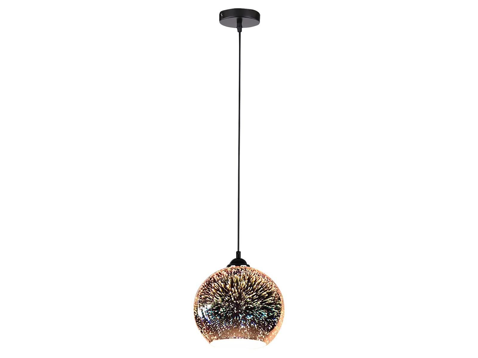 Hängeleuchte mit Schirm, Glas, E27, Ø 200mm