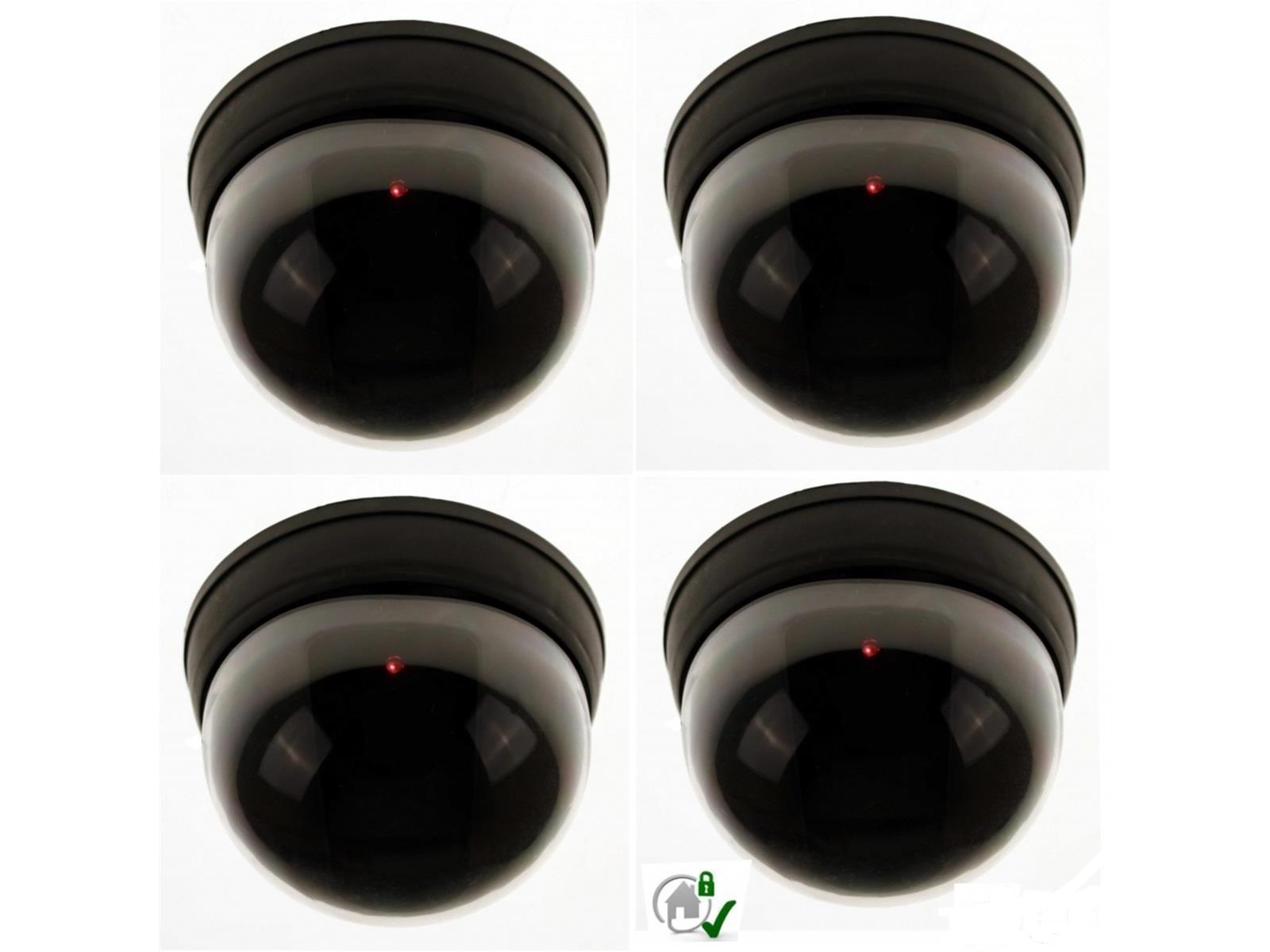 4 X Überwachungskamera Dome Atrappe Fake Dummy Kamera