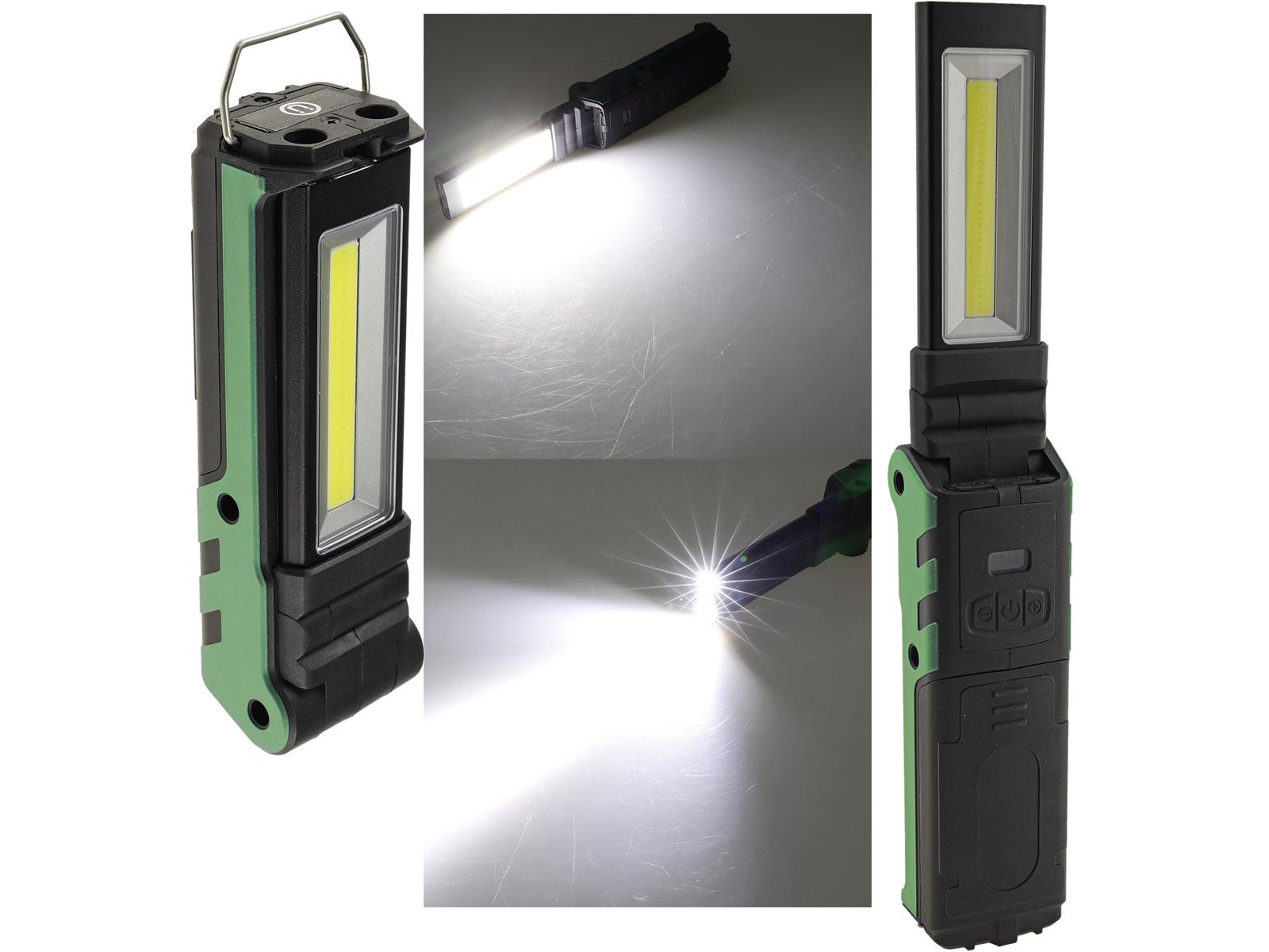 LED Akku-Arbeitsleuchte "FlapLED 500"LiIon Akku, Magnethalter, 5W, 400lm,IP44