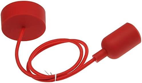 E27 Lampenaufhängung "Silikon" rot