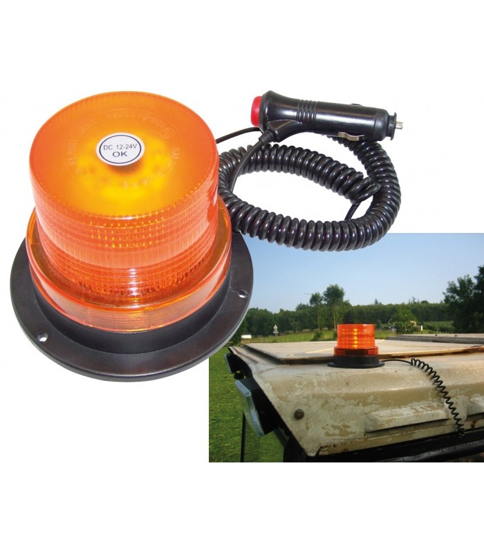 LED Rundum Leuchte 12 / 24V Anschluss 2m Kabel, 9,5x13cm, 60 LED´s, IP54 Magnet