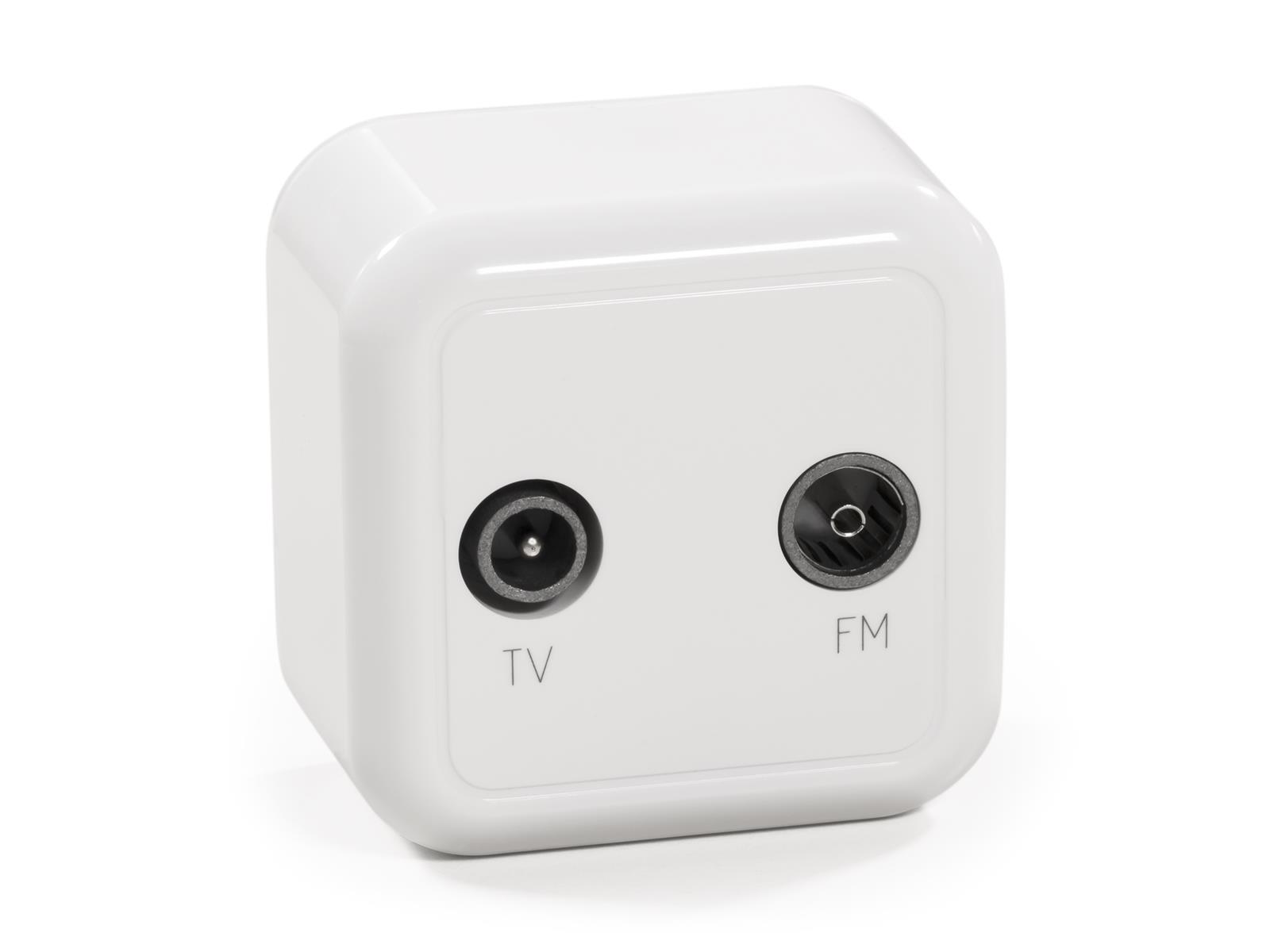 Antennendose McPower ''Finery'' für TV, Radio und Sat, AP, weiß