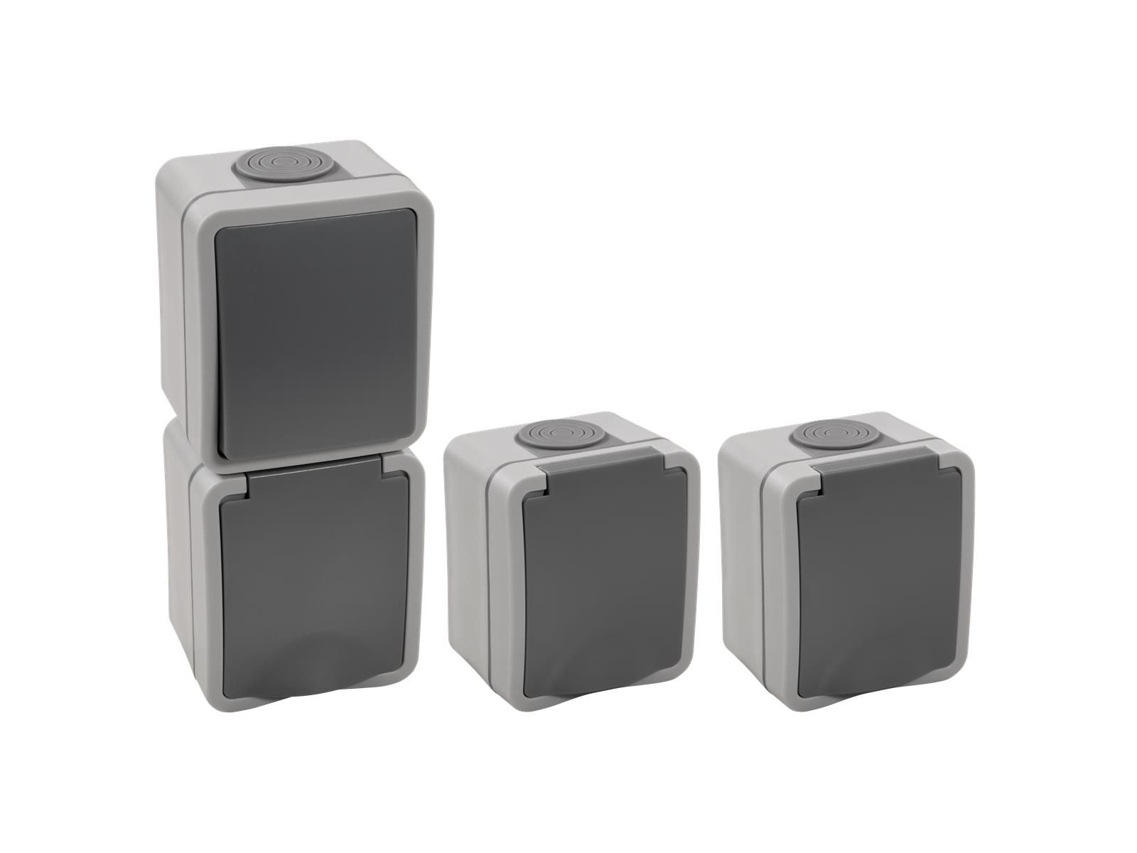 Feuchtraum Set McPower ''Fix Vorraum'', 3-teilig, IP54, Steckanschluss