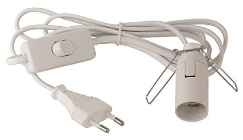 Salz-Lampenfassung E14 mit 1,8 m Kabel und Schalter