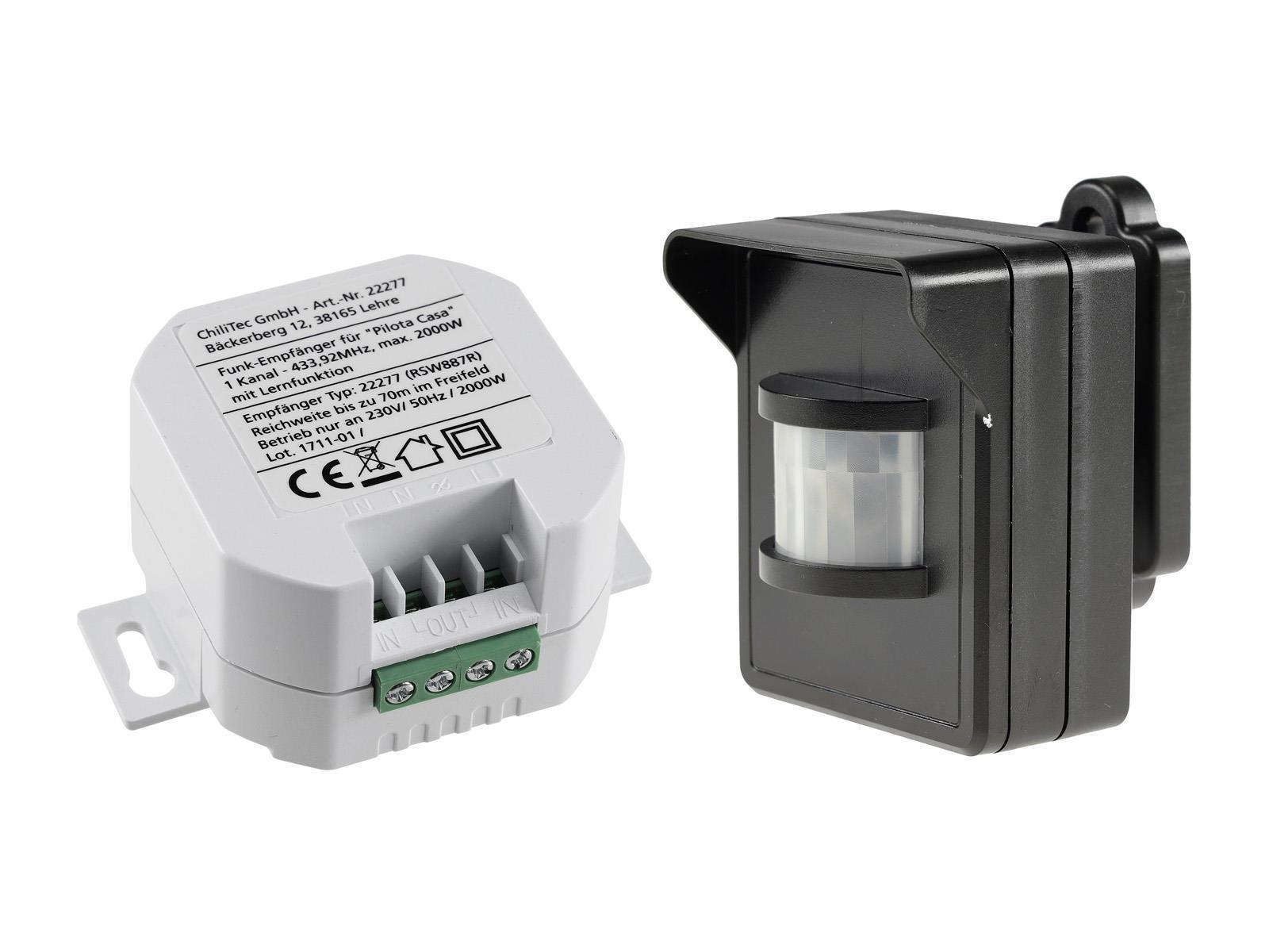 Funk-Bewegungsmelder Komplett Set Sender+ Emfänger