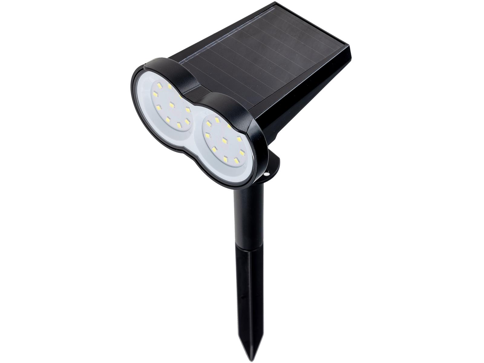 Gartenstrahler Solar mit Erdspieß, 80lm Dämmerungssensor, IP65